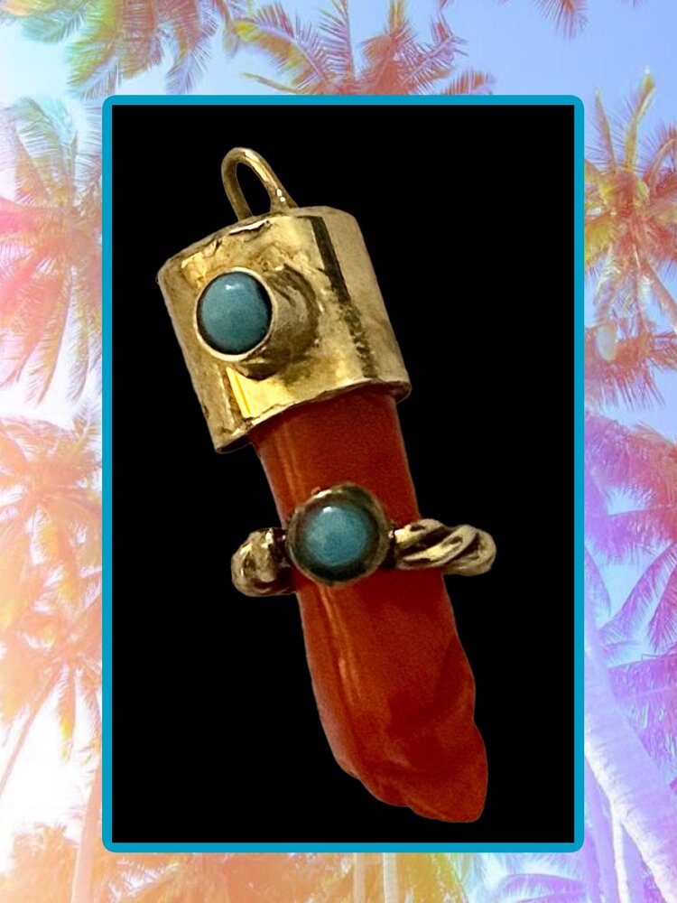 Coral Figa with bracelet 14 crt