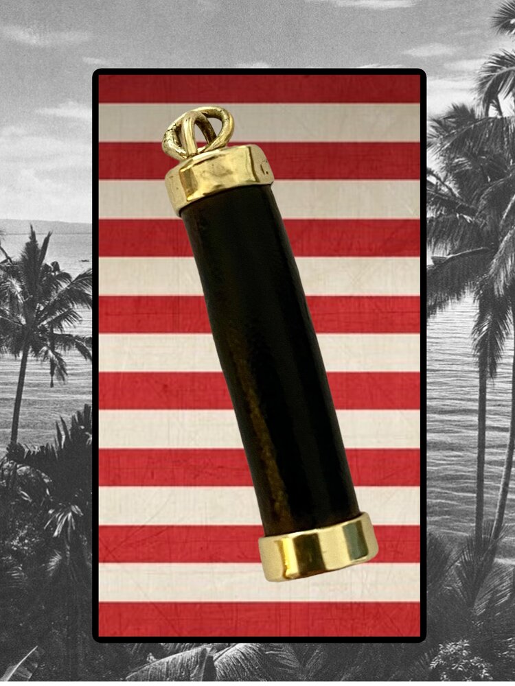 Black coral tube double gold