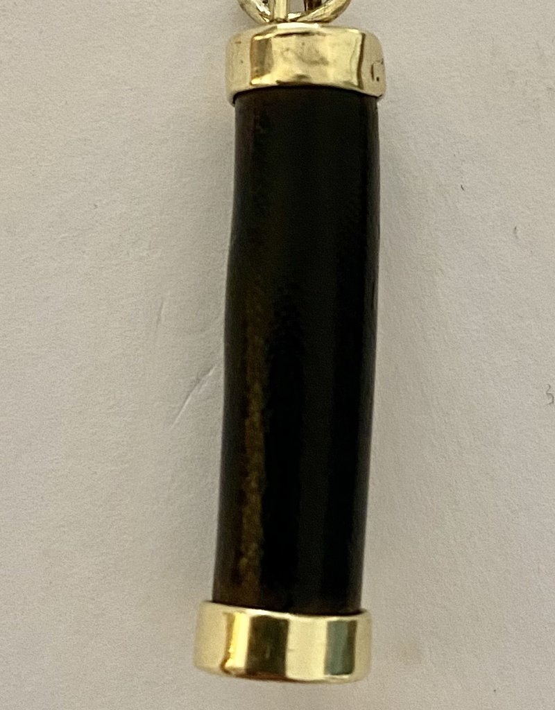 Black coral tube double gold