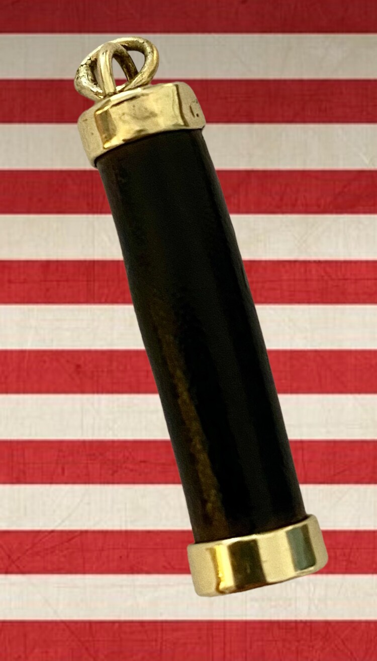 Black coral tube double gold