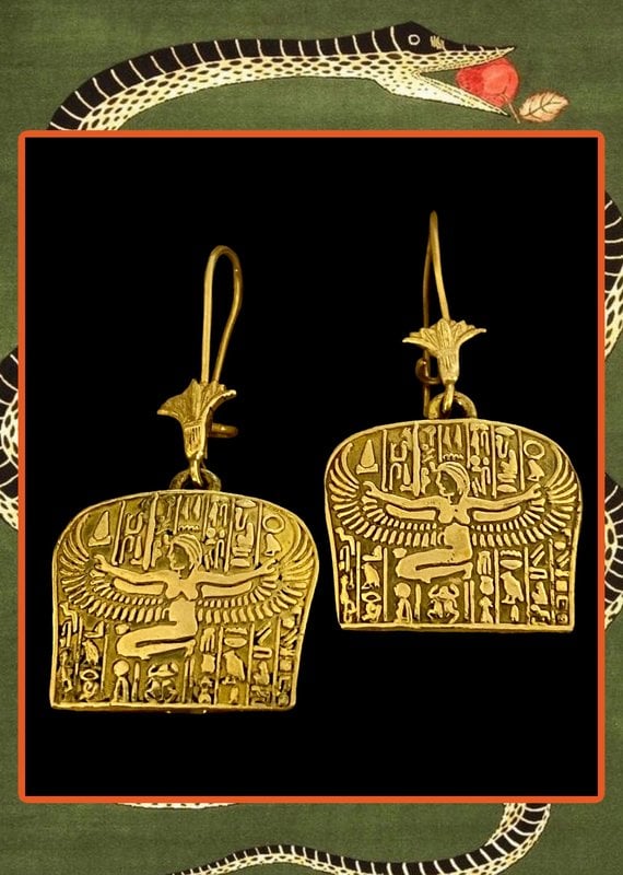 Isis earrings 18 crt