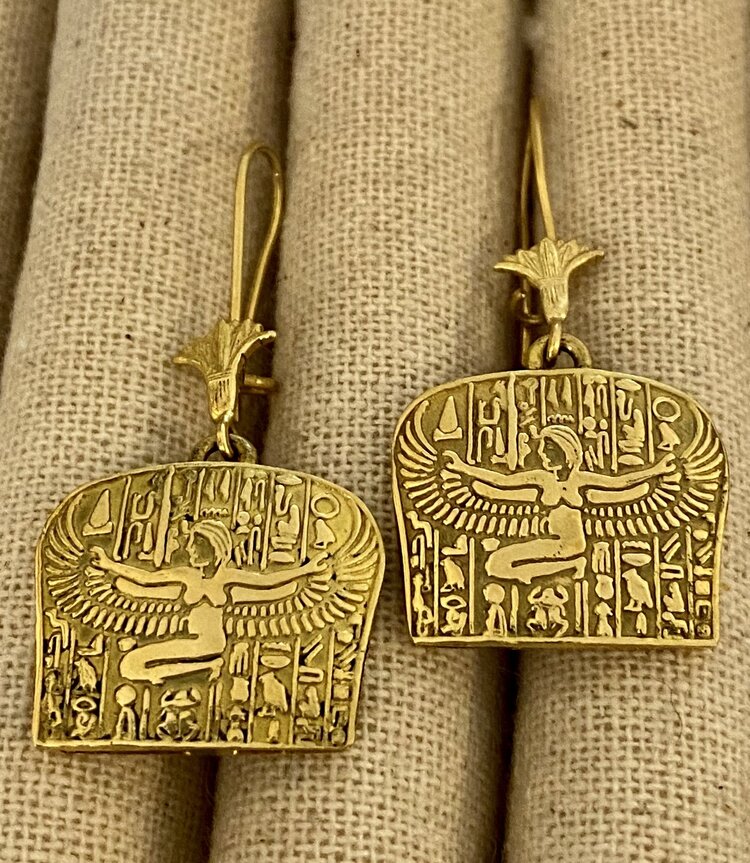 Isis earrings 18 crt