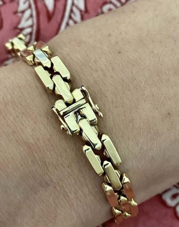 Massive chunky monkey bracelet 14 crt