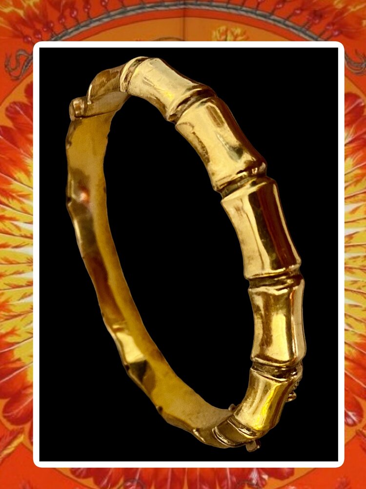 Thick bamboo bracelet 9 crt