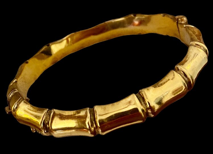 Thick bamboo bracelet 9 crt