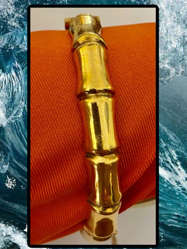 Thick bamboo bracelet 9 crt