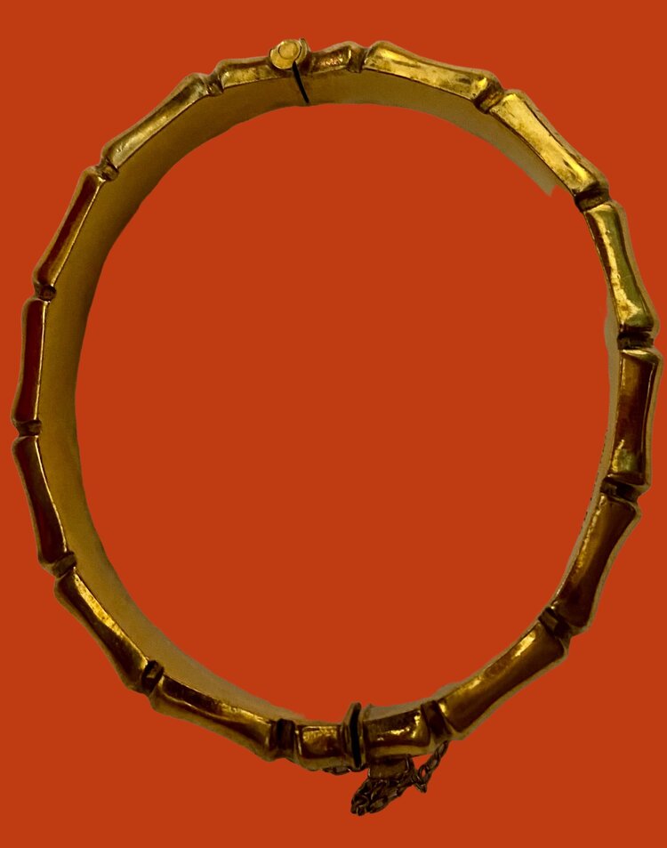 Thick bamboo bracelet 9 crt