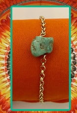 Jasseron bracelet rough turquoise 14 crt