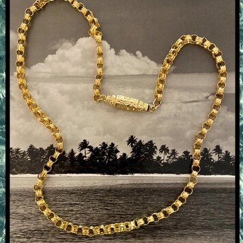 Chunky jasseron long bar lock 14 crt Chunky jasseron long bar lock 14 crt