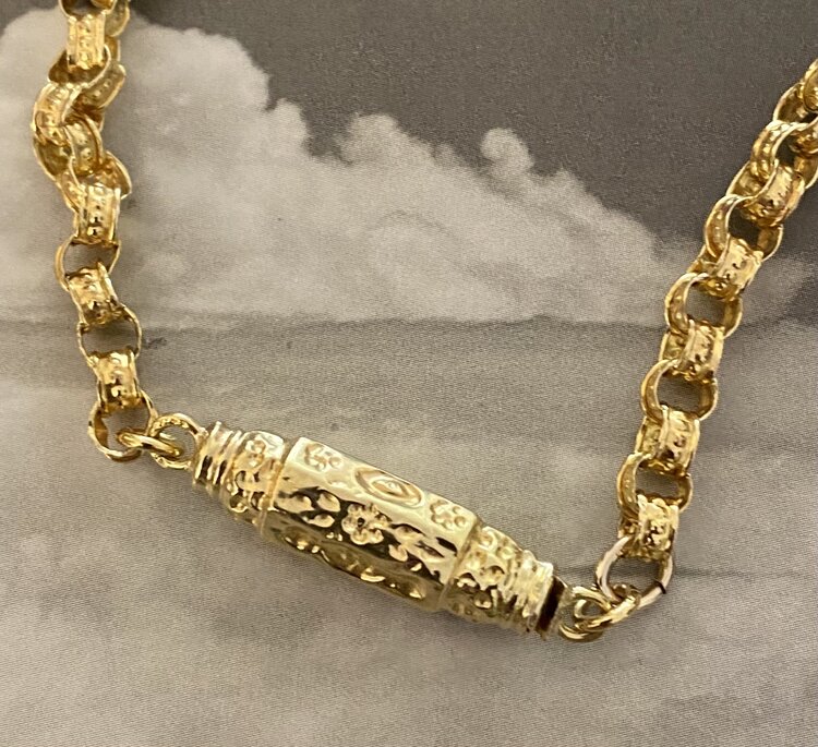 Chunky jasseron long bar lock 14 crt