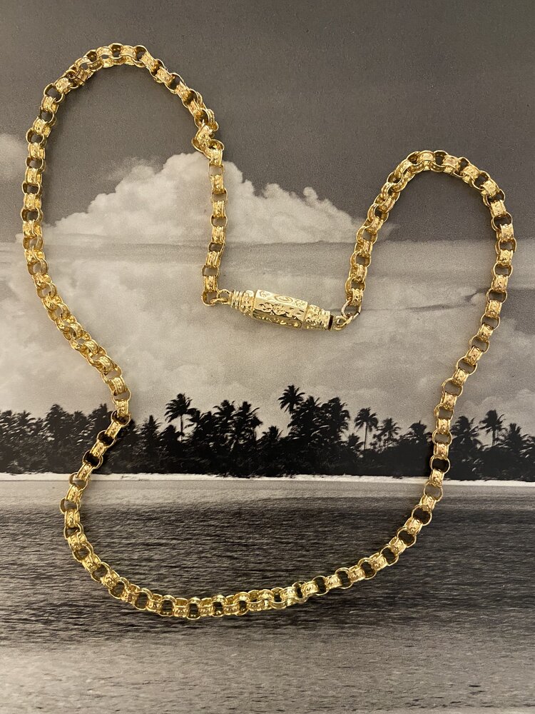 Chunky jasseron long bar lock 14 crt