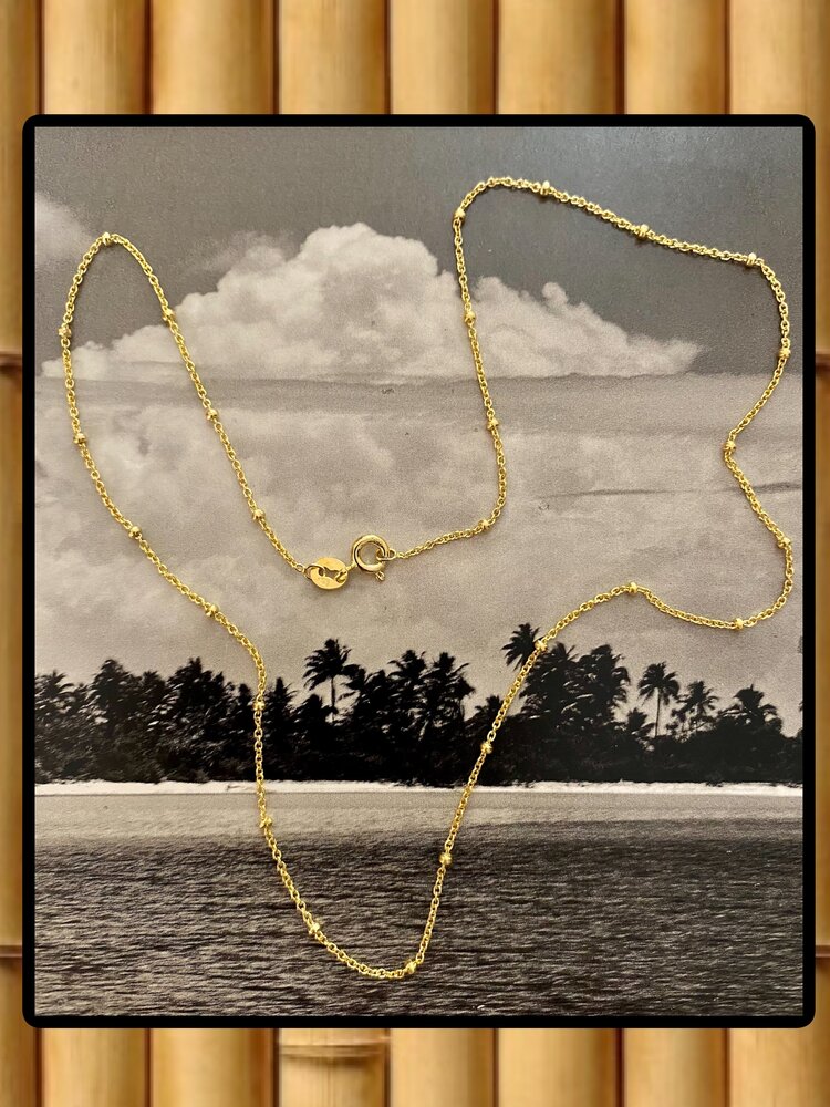 Bamboo necklace 14 crt