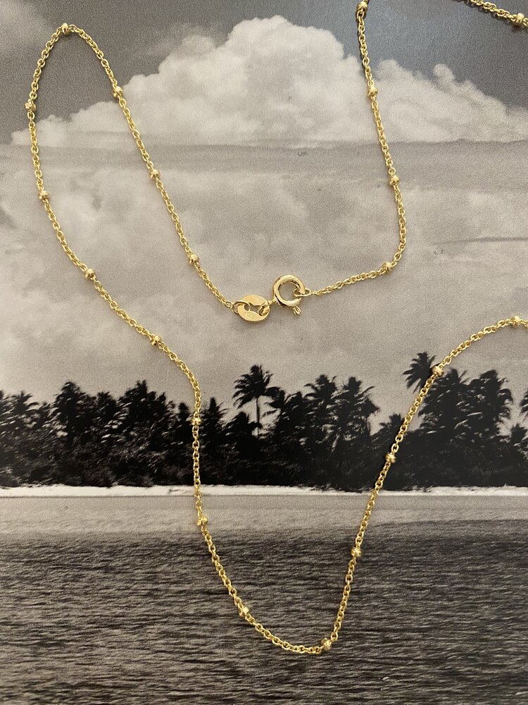 Bamboo necklace 14 crt