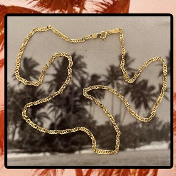 Twisted rope necklace 14 crt Twisted rope necklace 14 crt