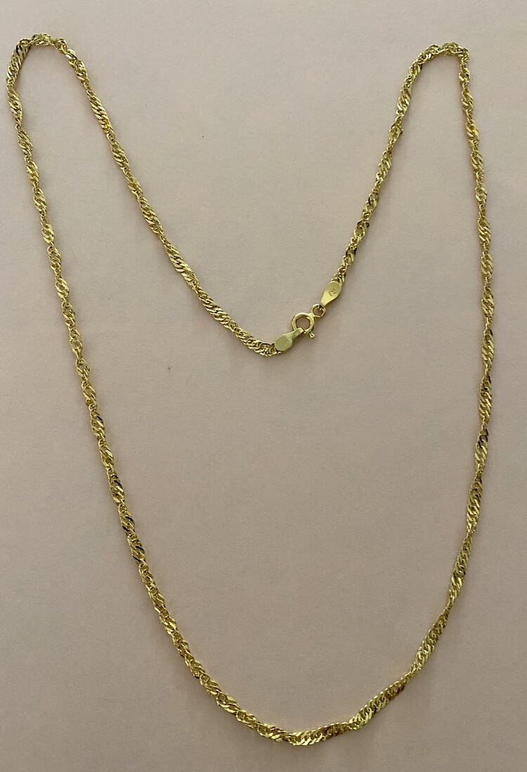 Twisted rope necklace 14 crt