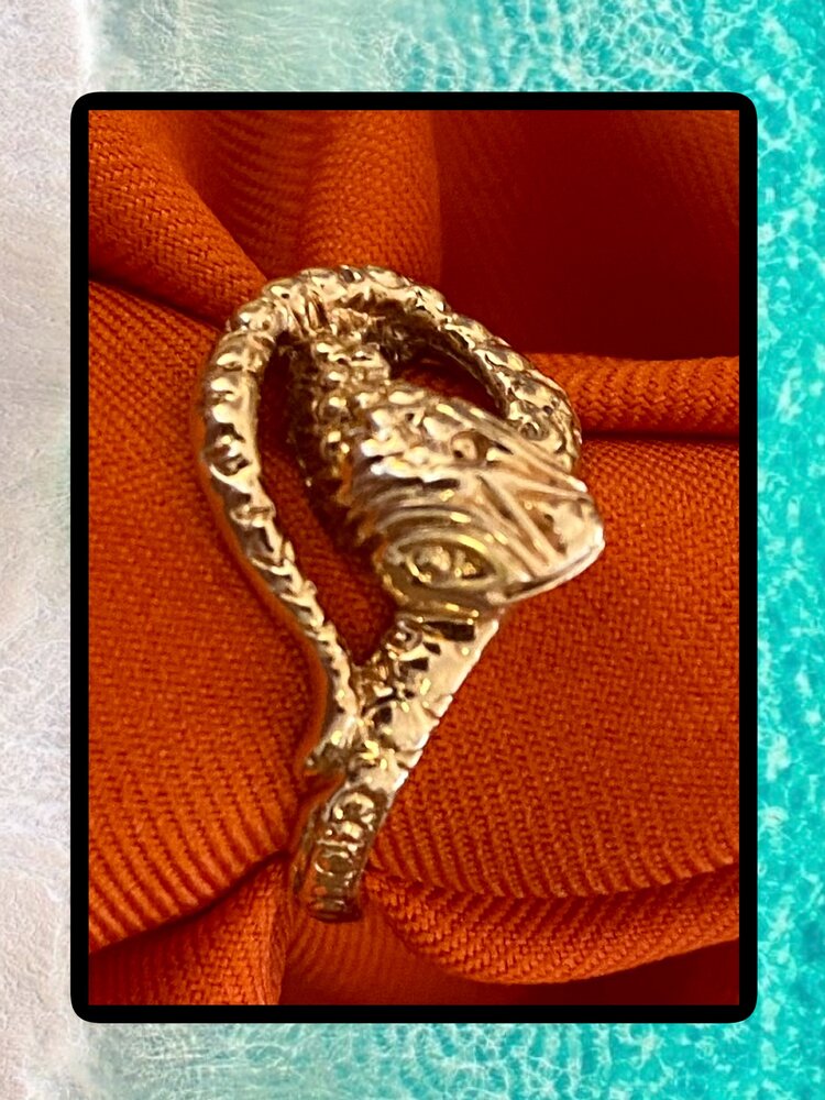 Snake ring massive 14 crt gold