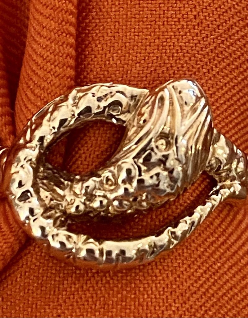 Snake ring massive 14 crt gold