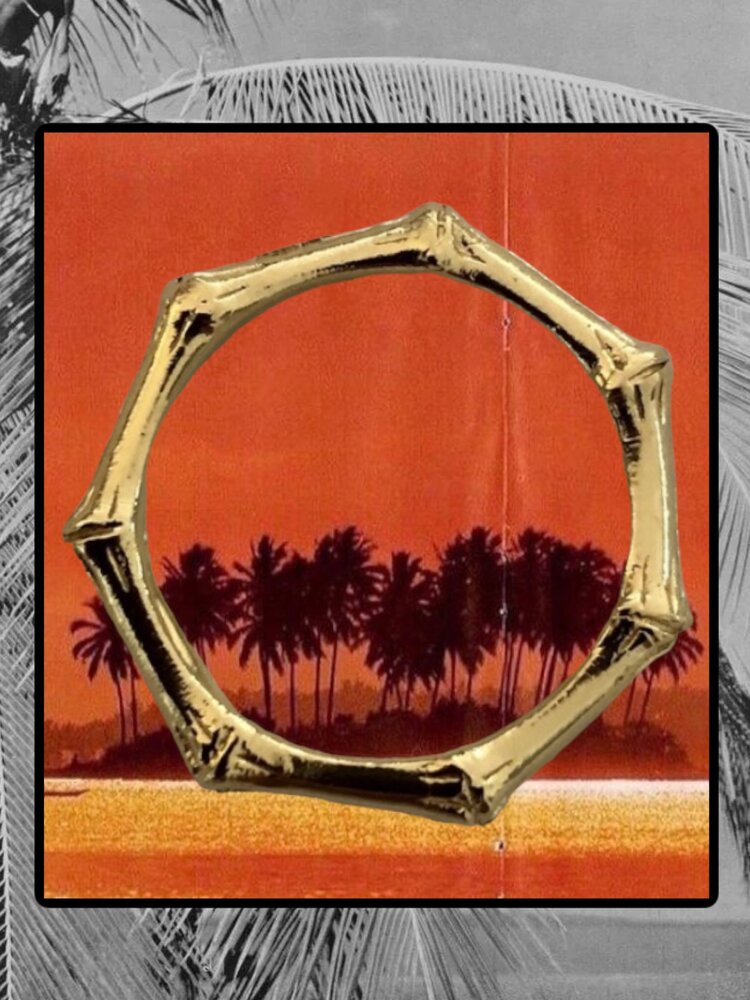 Bamboo stack ring solid 14 crt gold