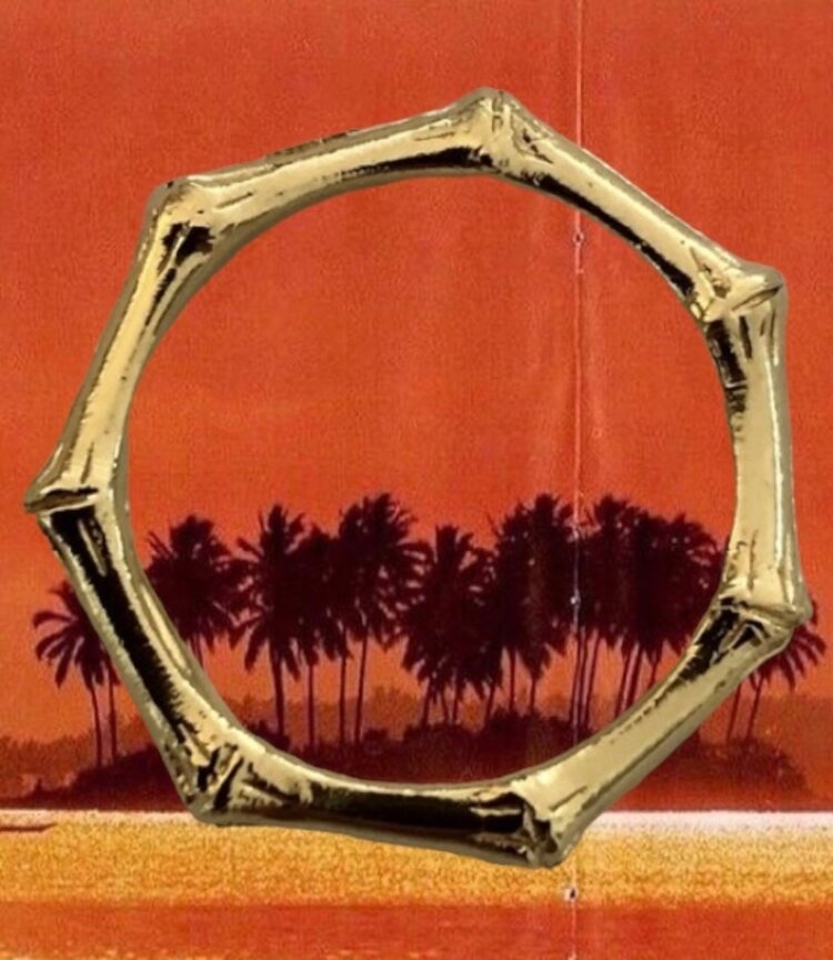 Bamboo stack ring solid 14 crt gold