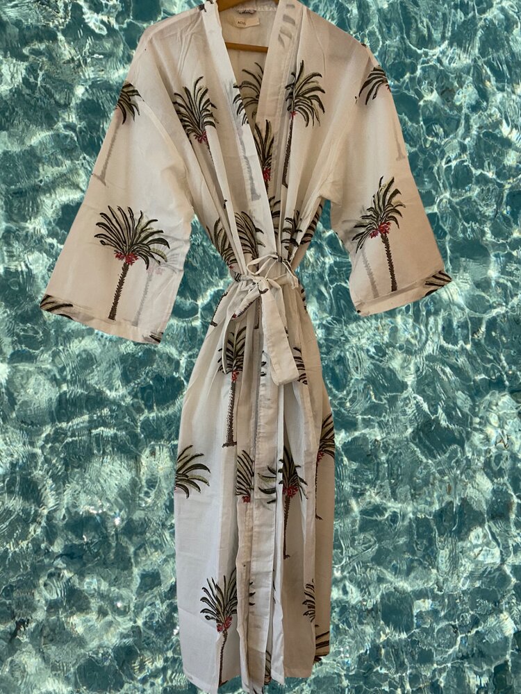 Palm bathrobe 100%cotton