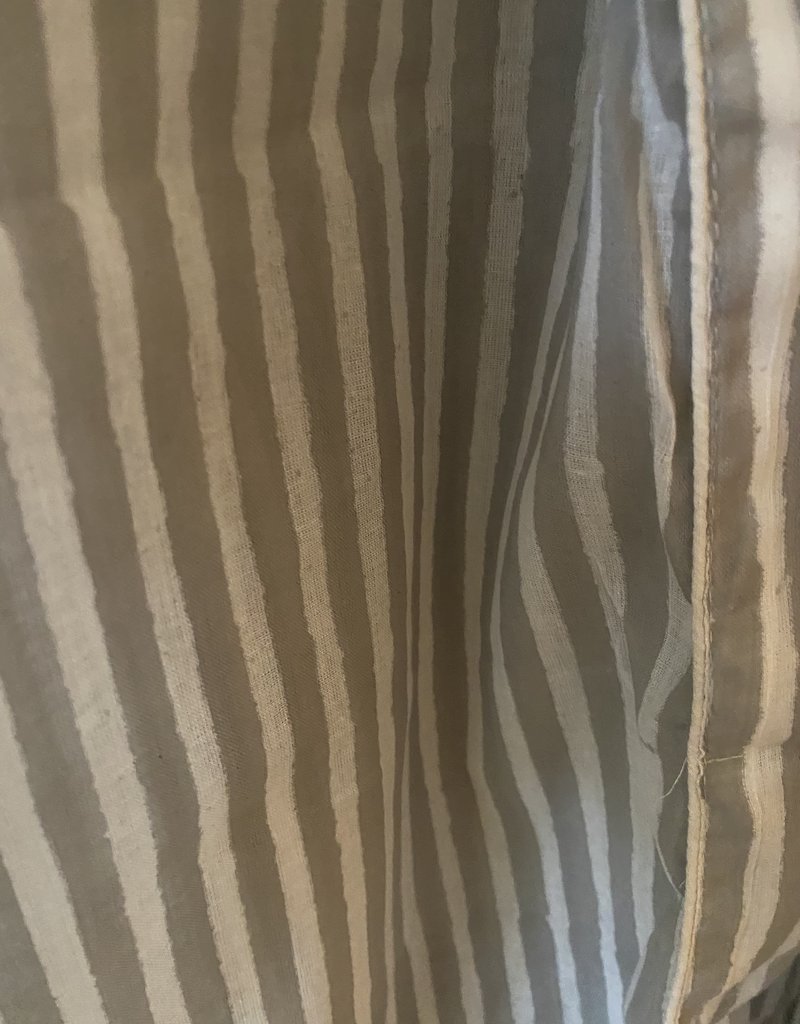 Grey white stripe bathrobe 100% cotton