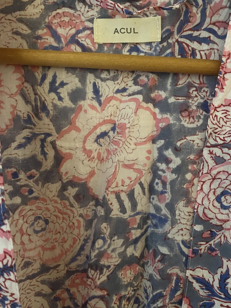 Purple flower bathrobe 100%cotton