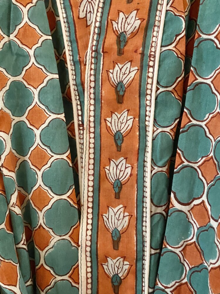 Orange green bathrobe 100%cotton