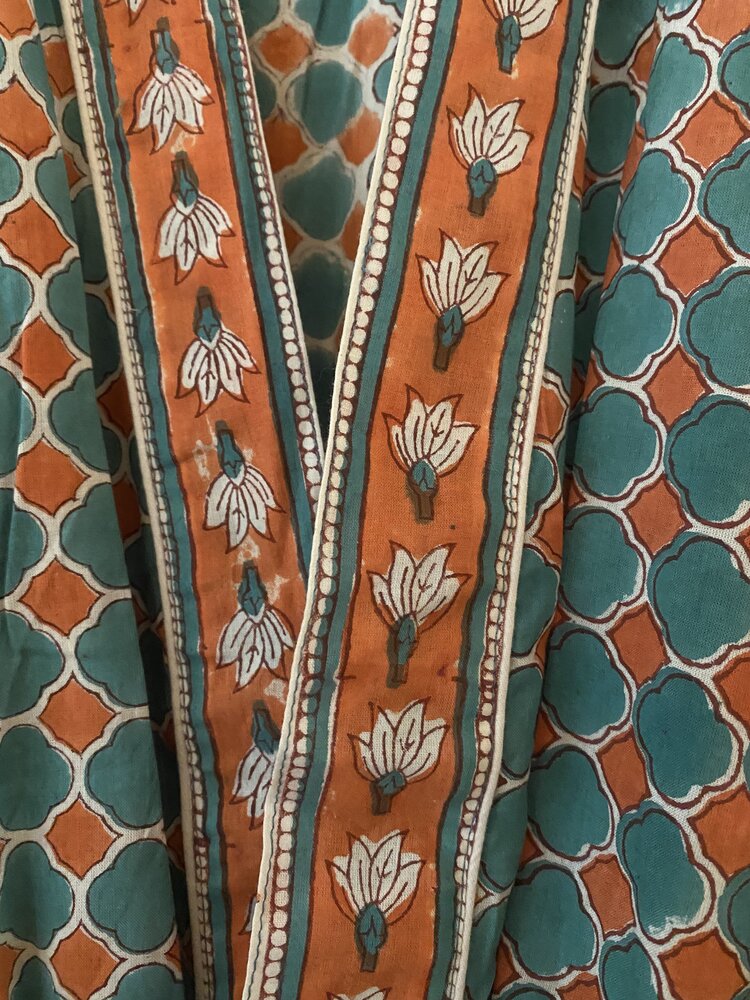 Orange green bathrobe 100%cotton