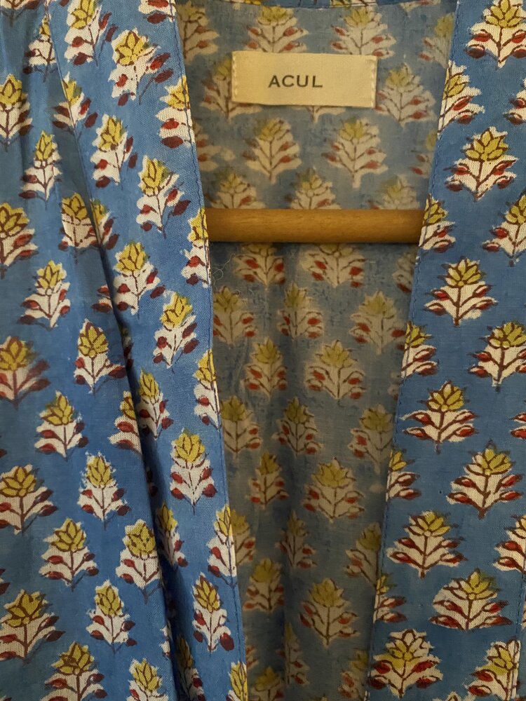 yellow floral pattern bathrobe 100%cotton