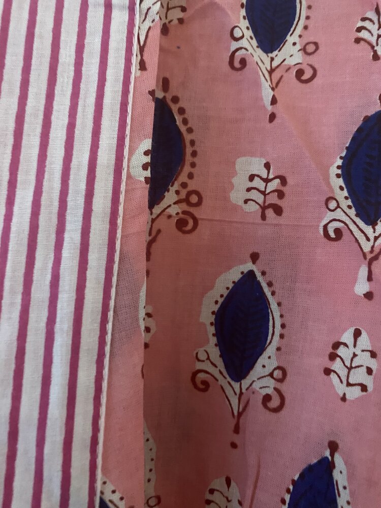 Pink stripe bathrobe 100%cotton