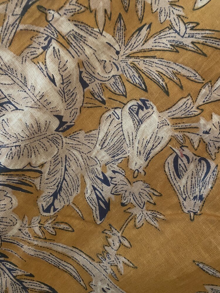 Mellow Yellow floral bathrobe 100% cotton