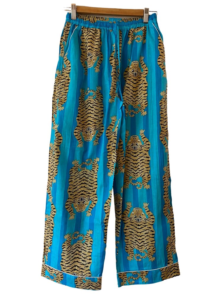 Tiger pyama blue stripe 100%cotton