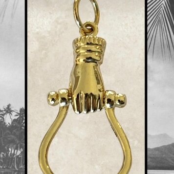 Figa charm holder massive 14 crt