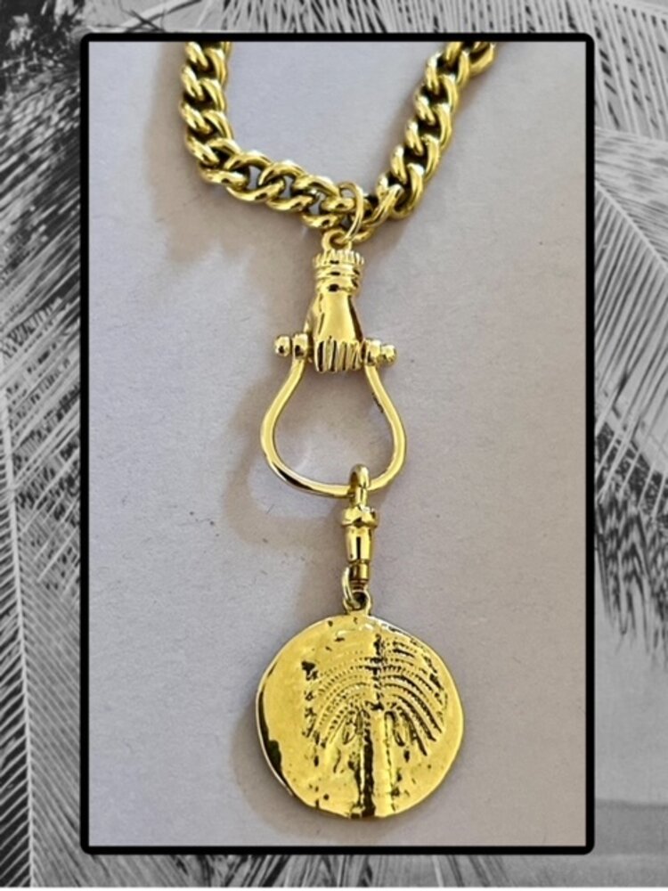 Figa charm holder massive 14 crt