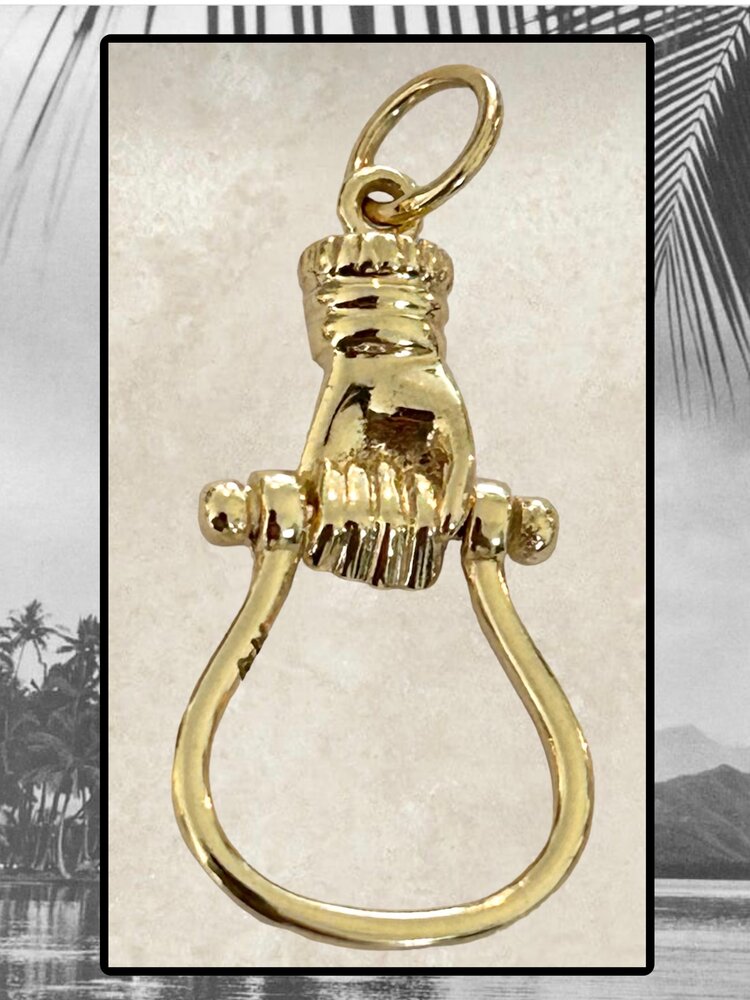 Figa charm holder massive 14 crt