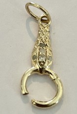 Sparkly diamond snake charm holder 14 crt