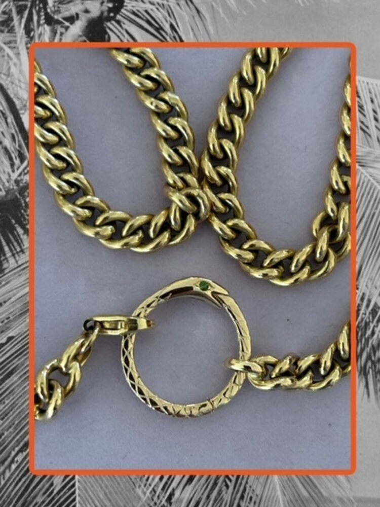 Snake connector emerald eye 14 crt