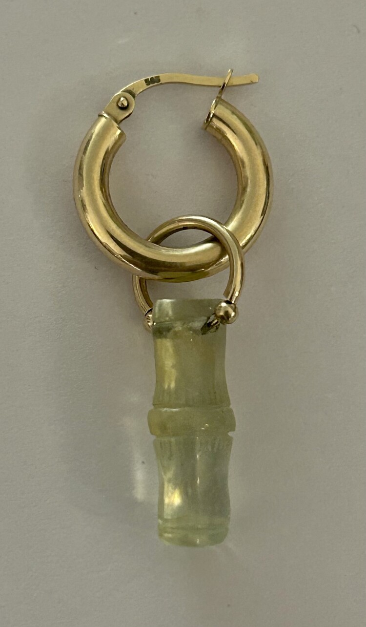 Aventurine transparent bamboo charm 14 crt