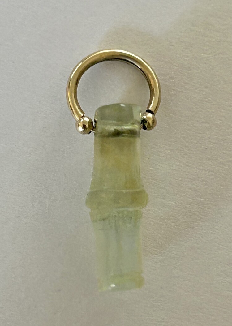 Aventurine transparent bamboo charm 14 crt