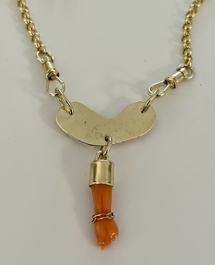 Figa with bracelet half moon 14 crt