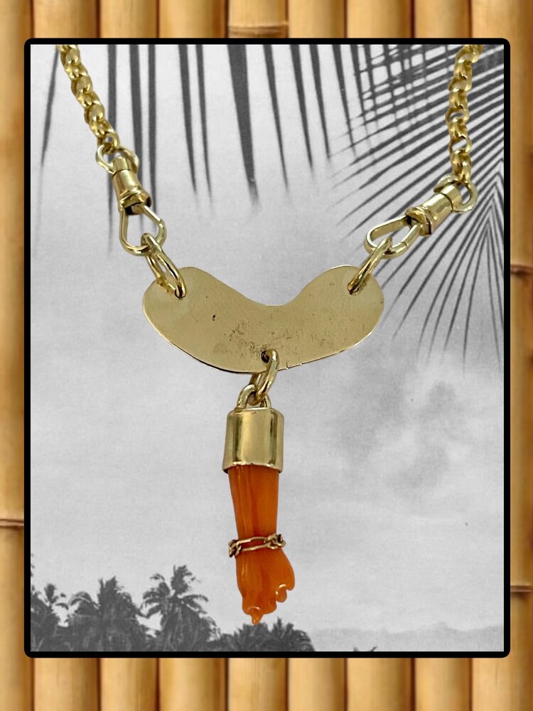 Figa with bracelet half moon 14 crt