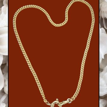 Classic gourmet necklace with a chunky lock and musqueton