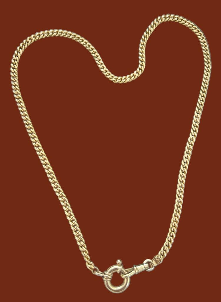 Classic gourmet necklace with a chunky lock and musqueton
