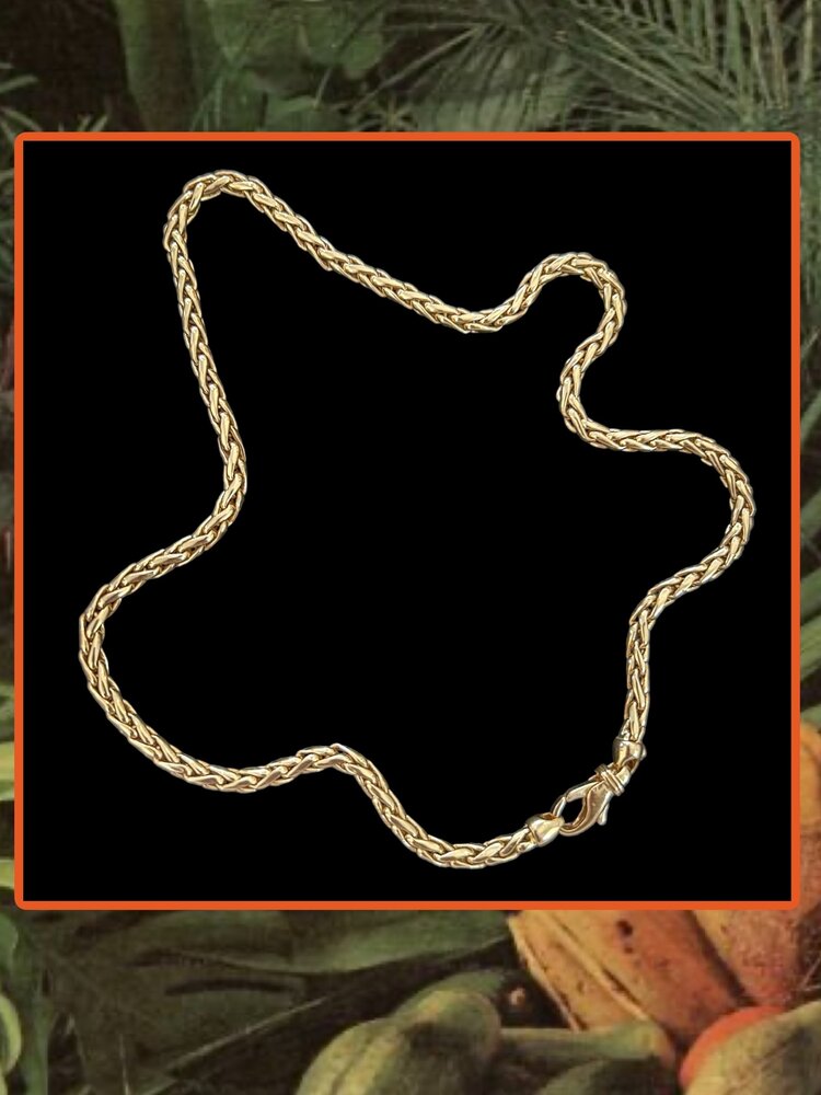 Classic chunky foxtail chain massive 14 crt gold