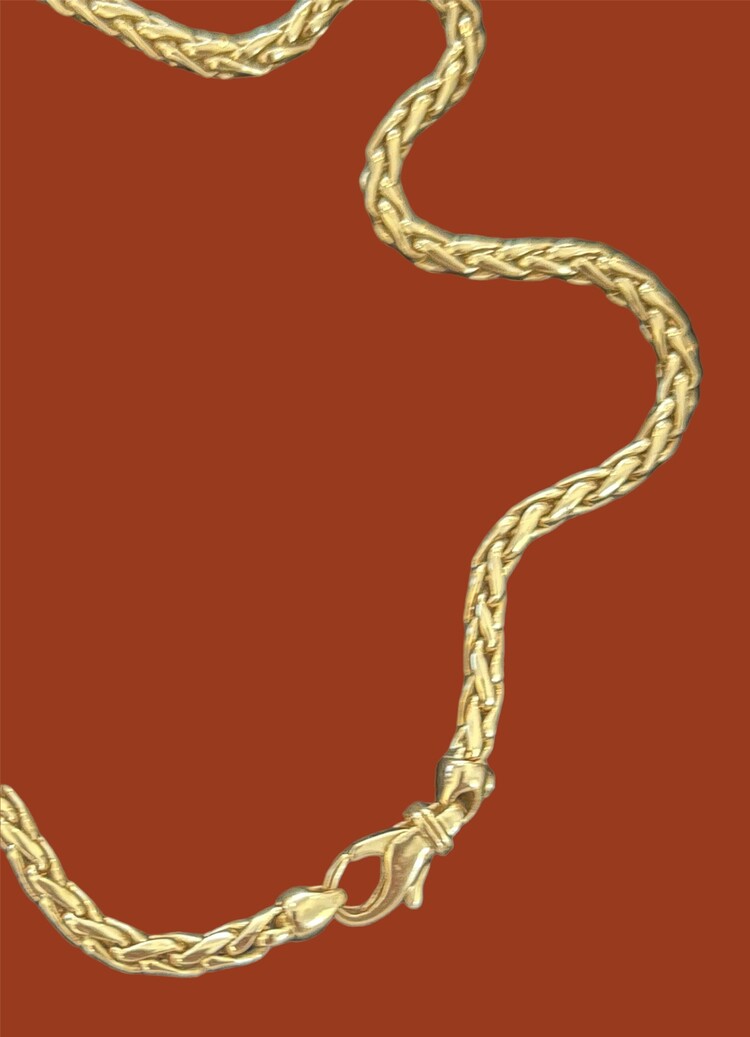 Classic chunky foxtail chain massive 14 crt gold