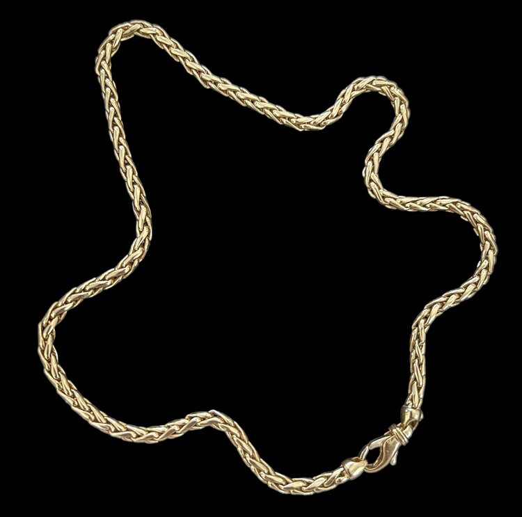 Classic chunky foxtail chain massive 14 crt gold