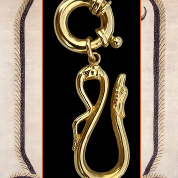 Chunky snake necklace connector massive 14 crt