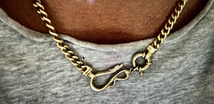 Chunky snake necklace connector