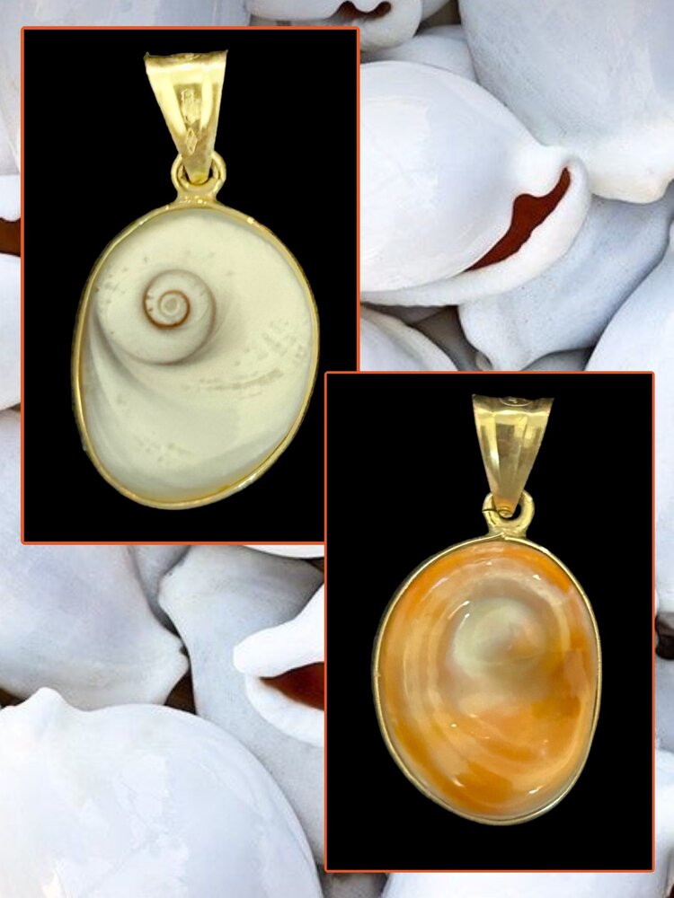 Shiva eye protection charm 14 crt gold setting