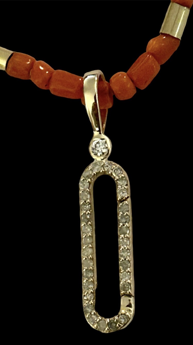 Sparkly diamond charm connector 14 crt gold